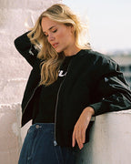 Bomberjack Dames Klassiek Slim Fit met Ribboorden