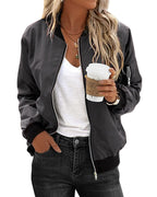 Bomberjack Dames Klassiek Slim Fit met Ribboorden