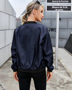 Bomberjack Dames Klassiek Slim Fit met Ribboorden