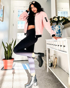 Bomberjack Dames Klassiek Slim Fit met Ribboorden