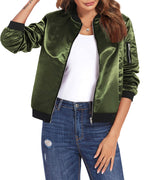 Bomberjack Dames Klassiek Slim Fit met Ribboorden