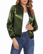 Bomberjack Dames Klassiek Slim Fit met Ribboorden