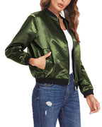 Bomberjack Dames Klassiek Slim Fit met Ribboorden