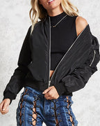 Bomberjack Dames Klassiek Slim Fit met Ribboorden