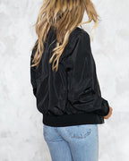 Bomberjack Dames Klassiek Slim Fit met Ribboorden