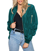 Bomberjack Dames Klassiek Slim Fit met Ribboorden