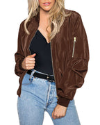Bomberjack Dames Klassiek Slim Fit met Ribboorden
