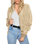 Bomberjack Dames Klassiek Slim Fit met Ribboorden
