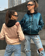Bomberjack Dames Klassiek Slim Fit met Ribboorden