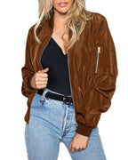 Bomberjack Dames Klassiek Slim Fit met Ribboorden