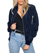 Bomberjack Dames Klassiek Slim Fit met Ribboorden