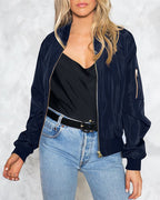 Bomberjack Dames Klassiek Slim Fit met Ribboorden