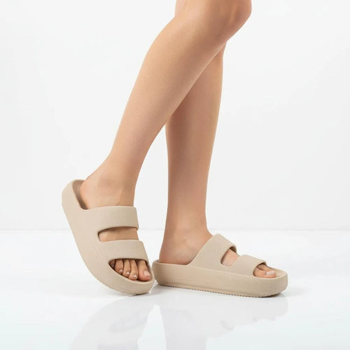 Cloud Slippers Dames | Dikke Dempende Zool Lichtgewicht - Miss Madera MIS-3MISBKB