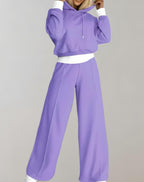 Miss | Joggingspak Dames Cropped Hoodie Wijde Broek