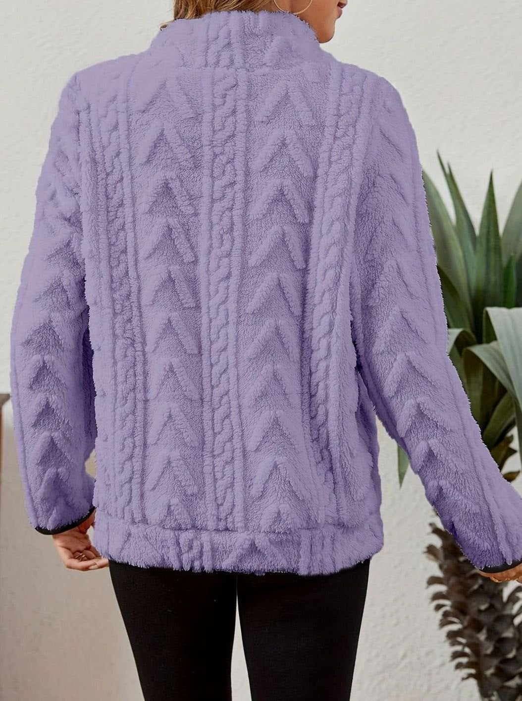 Miss | Trui Dames Halfzip Relaxed Heuplang - Fleece