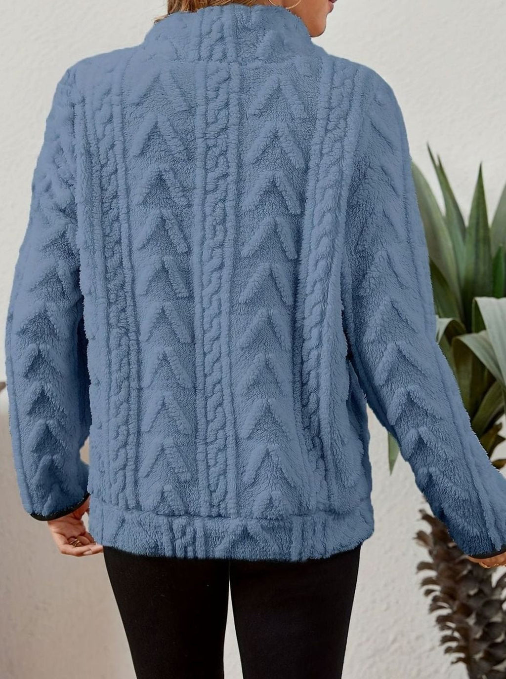 Miss | Trui Dames Halfzip Relaxed Heuplang - Fleece