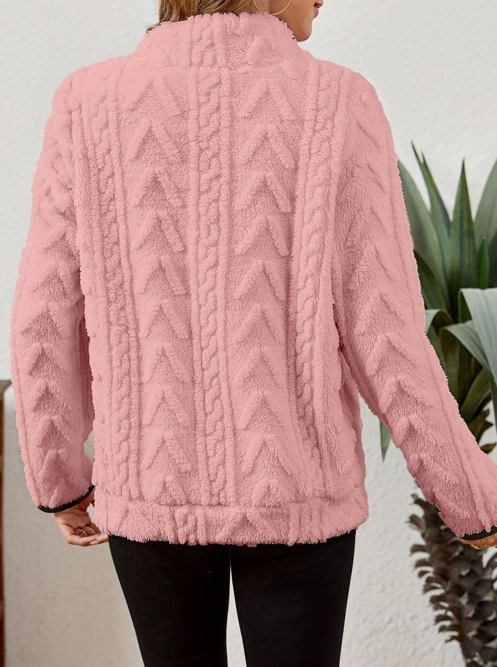 Miss | Trui Dames Halfzip Relaxed Heuplang - Fleece
