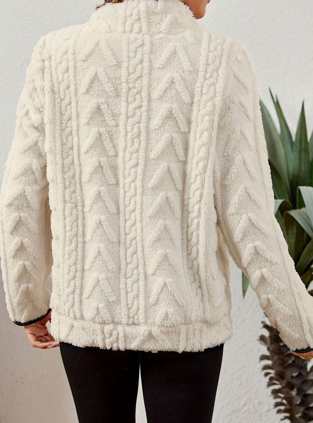 Miss | Trui Dames Halfzip Relaxed Heuplang - Fleece