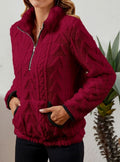 Miss | Trui Dames Halfzip Relaxed Heuplang - Fleece