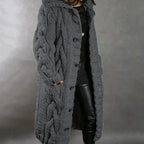 Miss | Vest Dames Oversized Capuchon Maxi - Kabelbreisel