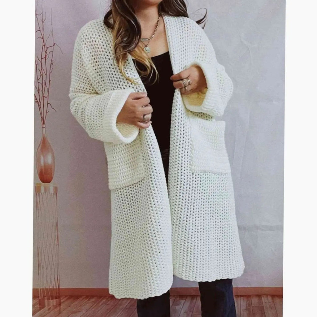 Miss | Vest Dames Oversized Grofgebreid met Zakken