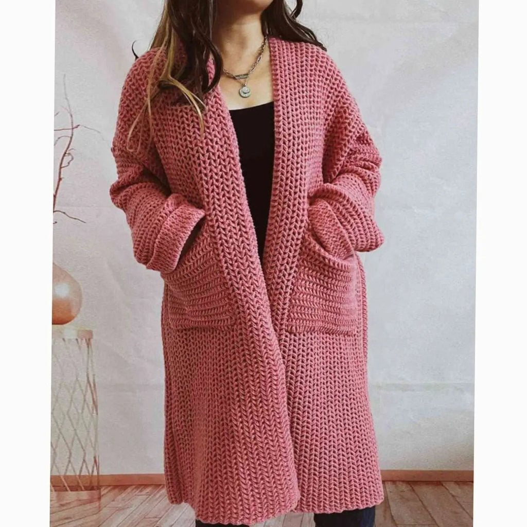 Miss | Vest Dames Oversized Grofgebreid met Zakken
