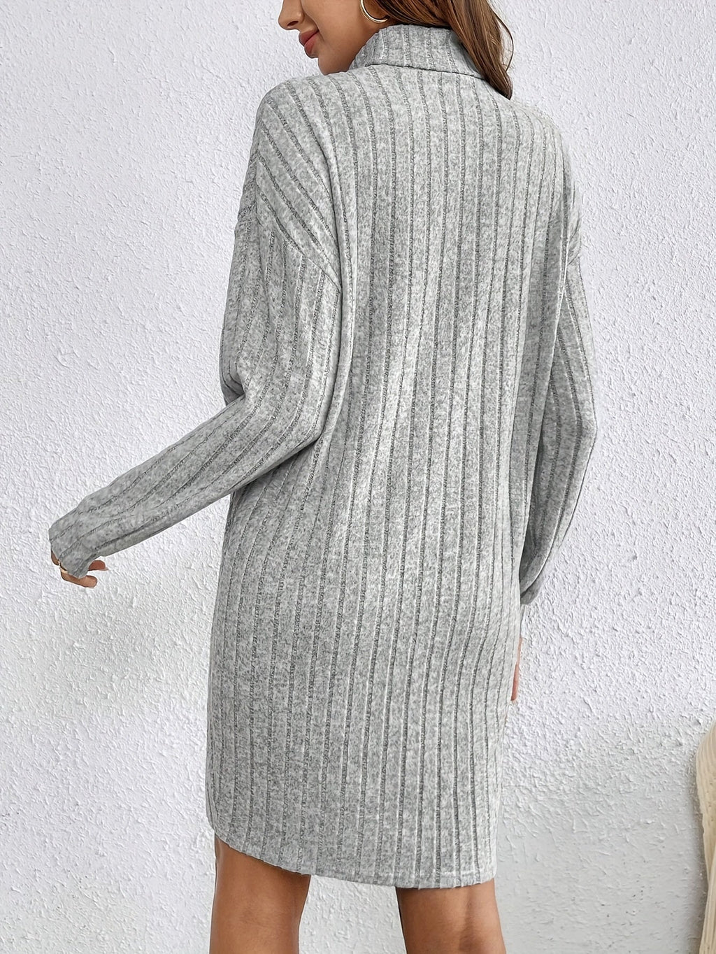 Miss | Jurk Dames Coltrui Bodycon Mini Lange Mouw