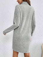 Miss | Jurk Dames Coltrui Bodycon Mini Lange Mouw