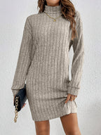 Miss | Jurk Dames Coltrui Bodycon Mini Lange Mouw