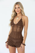 Crochet Romper Dames | Katoenen Open Weefsel - Miss Madera