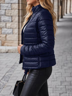 Miss | Jas Dames Gewatteerd Cropped Teddy Fleece Gevoerd - Polyester