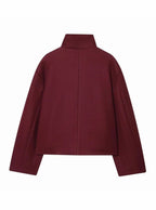 Miss | Jas Dames Cropped Hoge Kraag Asymmetrische Knopen