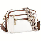 Miss | Handtas Dames Crossbody Geborduurde Boho Riem Drie Vakken