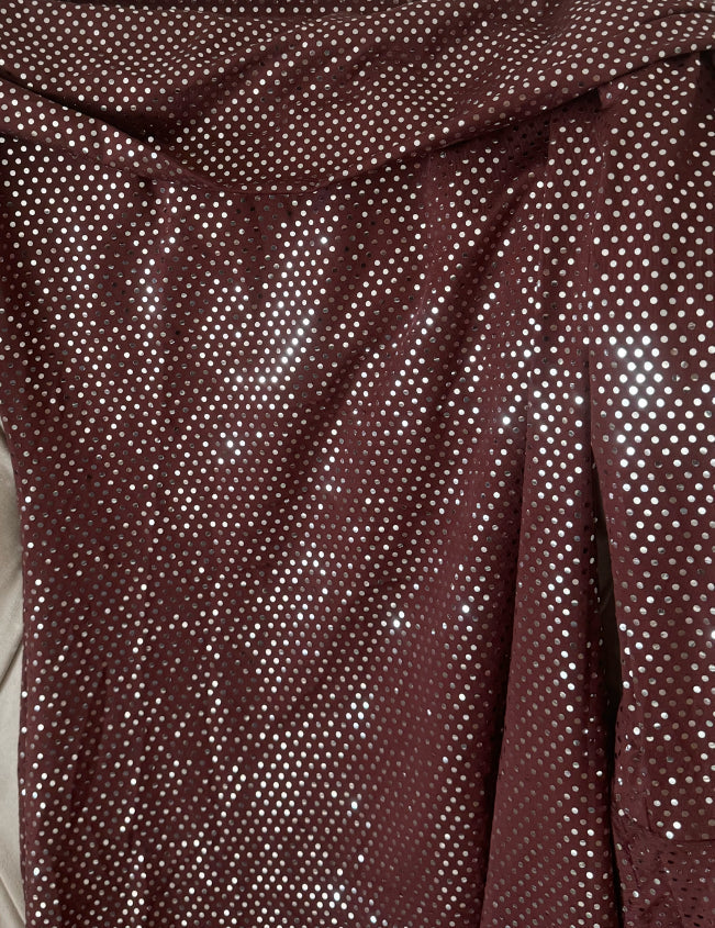 Jurk Dames Feestelijk Glanzend met Transparante Mouwen - Polyester
