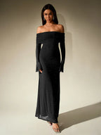 Miss | Jurk Dames Maxi Schouderloos - Glitter