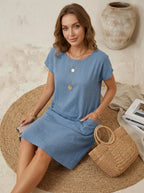 Dames jurk met elegante pasvorm - Miss Madera MM-DBV28X