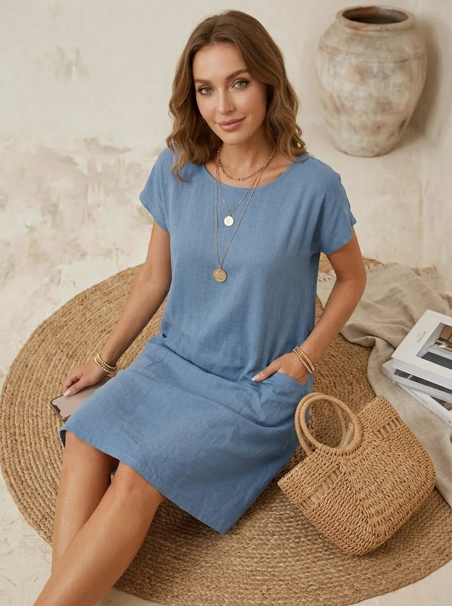 Dames jurk met elegante pasvorm - Miss Madera MM-DBV28X