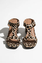 Damesslippers met blokhak luipaardprint - Miss Madera MIS-8D01C3