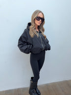 Windjas Dames Oversized Capuchon Ritssluiting