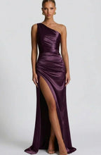 Miss | Jurk Dames One-Shoulder Maxi Gesmokt - Satijn