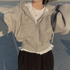 Jas Dames Oversized Capuchon Rits Fleece Gevoerd