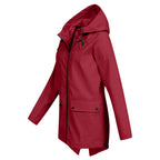 Jas Dames Waterdicht Getailleerd met Capuchon - Polyester