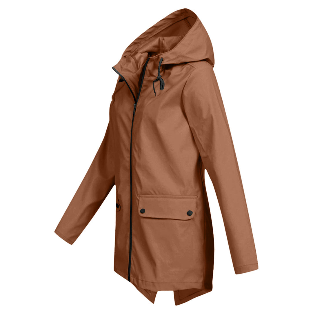 Jas Dames Waterdicht Getailleerd met Capuchon - Polyester