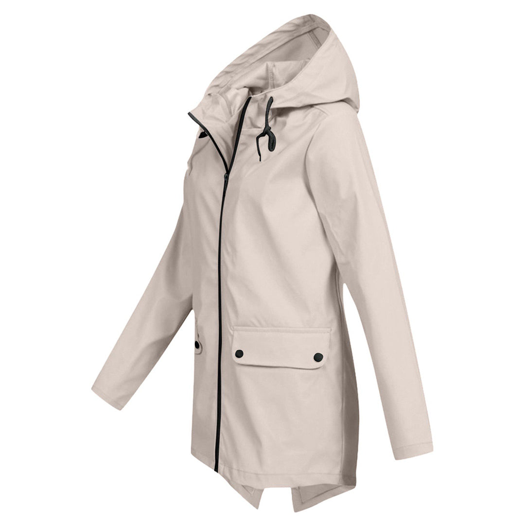 Jas Dames Waterdicht Getailleerd met Capuchon - Polyester