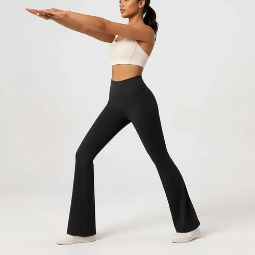 Flared Yoga Broek Dames | High Waist Naadloos Stretch - Miss Madera MIS-4GFKE9