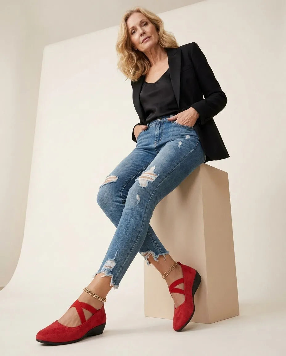 Flats kruisende bandjes - Miss Madera MIS-D61F75