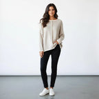 Gebreide Off-Shoulder Trui Dames | Relaxed Fijngebreid - Miss Madera MIS-2J0TXS