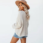 Gebreide Off-Shoulder Trui Dames | Relaxed Fijngebreid - Miss Madera MIS-2J0TXS