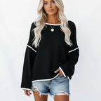 Gebreide Off-Shoulder Trui Dames | Relaxed Fijngebreid - Miss Madera MIS-OSQZ4N