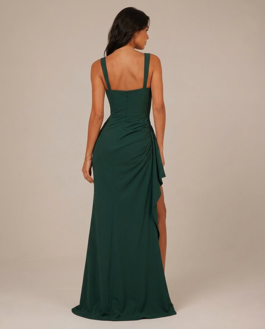Jurk Dames Strapless Maxi Hoge Split